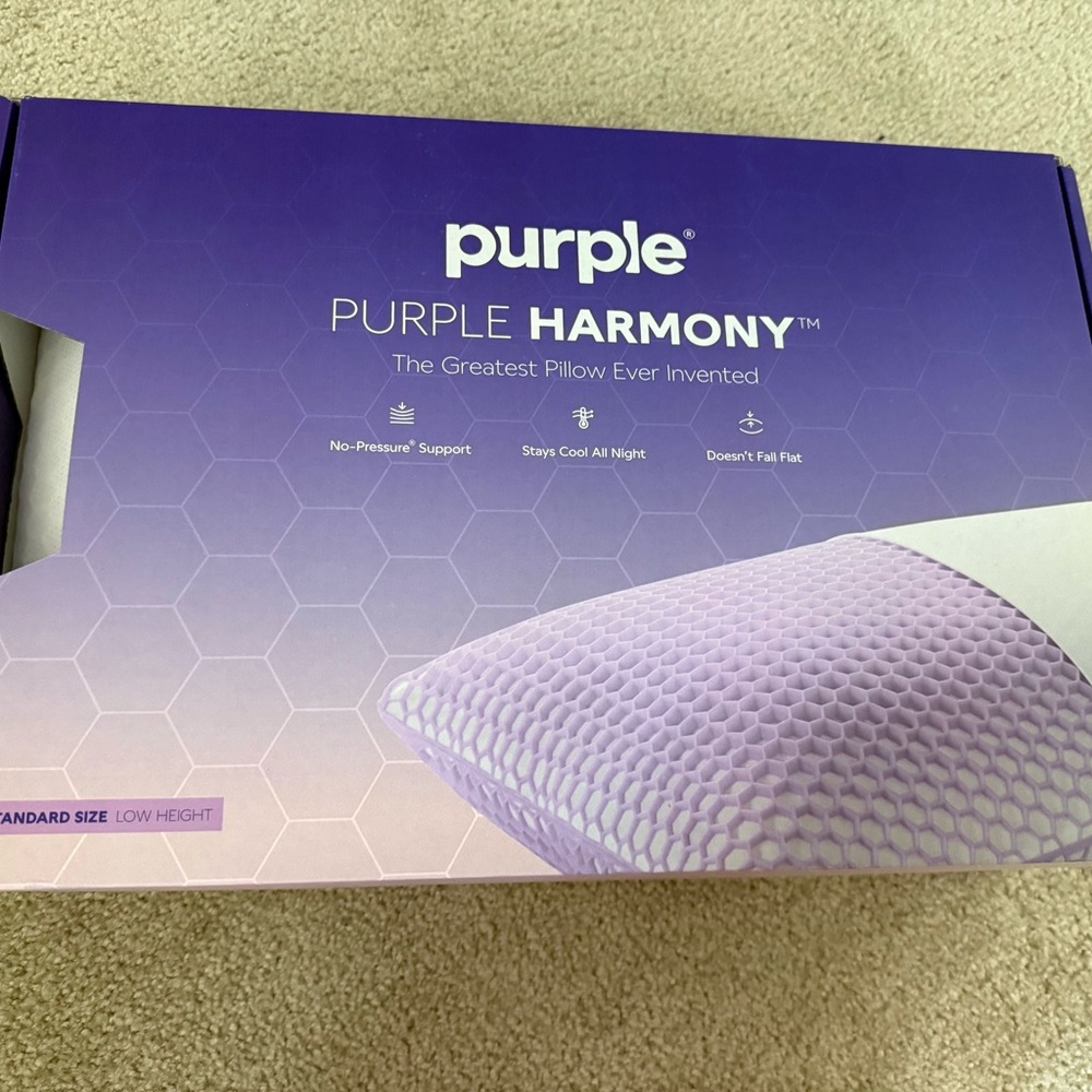 Purple Harmony Low-Height Pillow - Lavender Purple by Purple